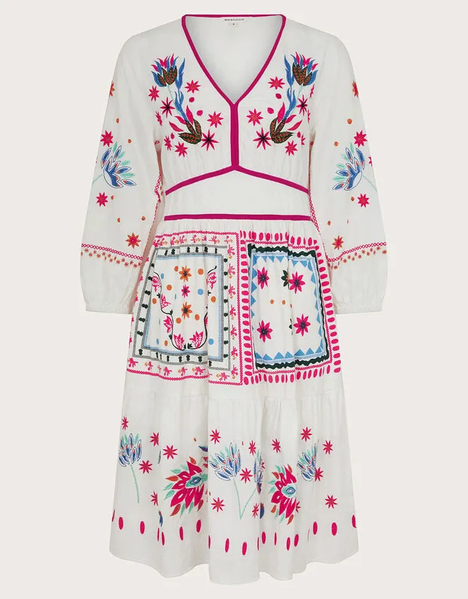 Zinnia Embroidered Dress Ivory Women Monsoon Dresses