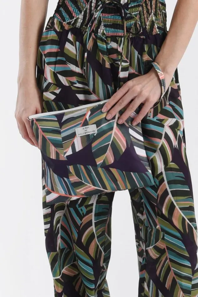 Zippered Pouch GREEN ALOHA Women Molly Bracken All